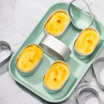 Aluminium Semi-cooked Cheese Mold Stainless Steel Mousse Ring Biscuit Cake Mold DIY Baking Tools Circle Biscuit Baking Mold 2