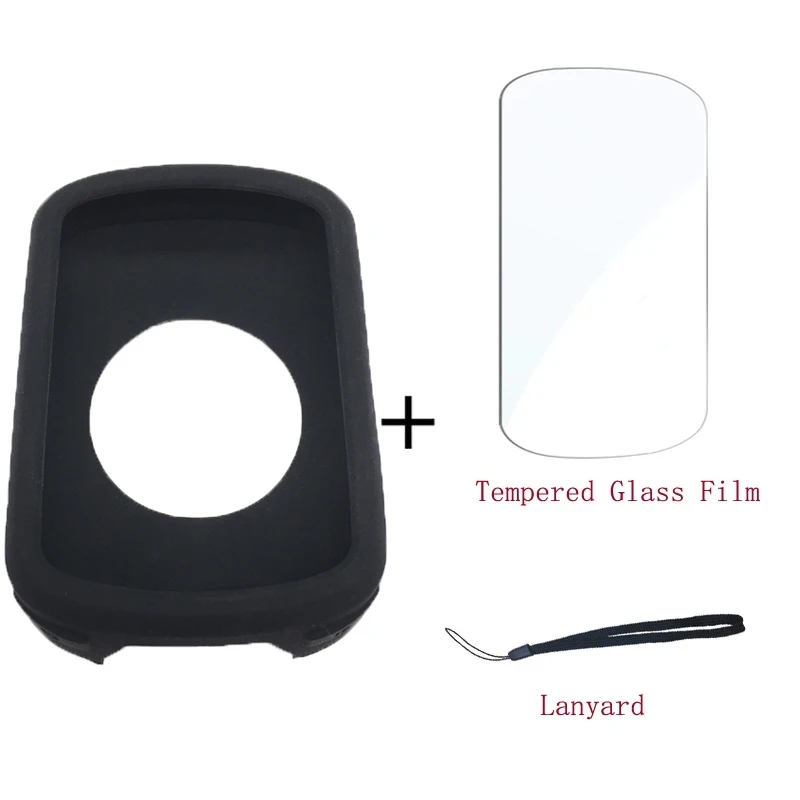 Garmin Edge 540 840 GPS Computer Case with Tempered Glass Film Silicone Case Screen Protector