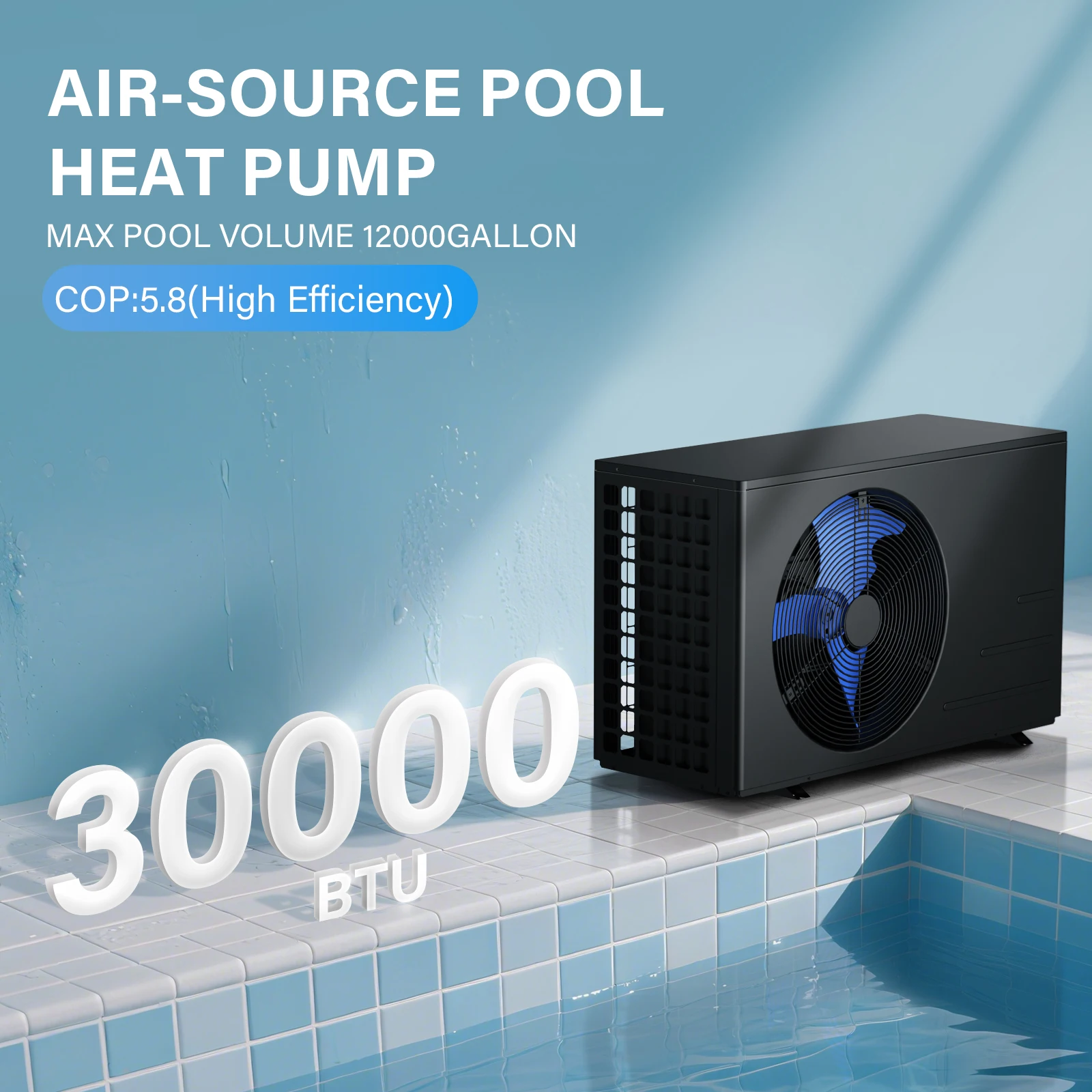 30000 BTU Above Ground Swimming Pools Heater 6