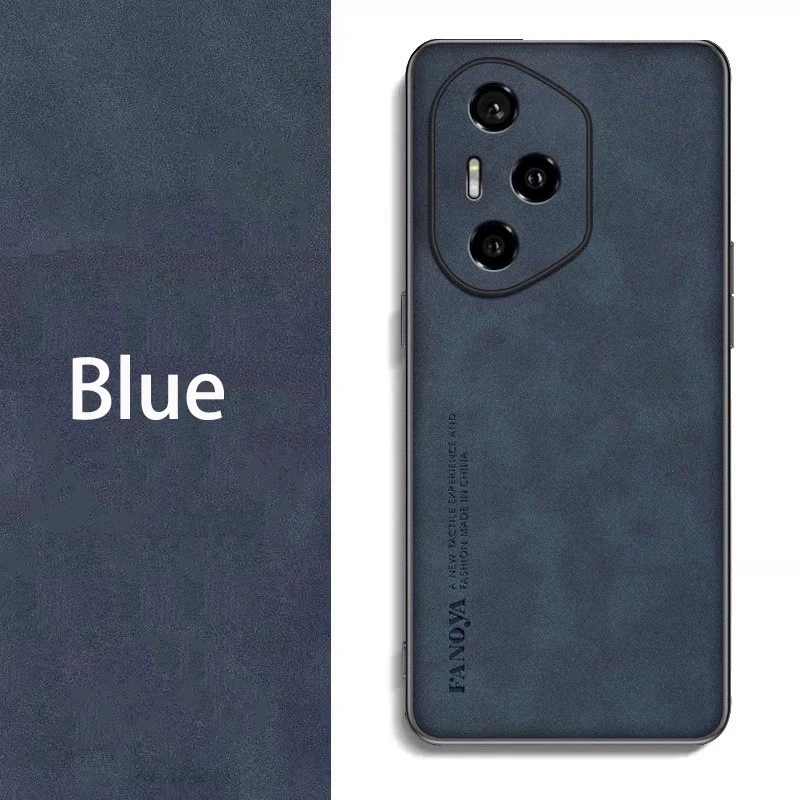 Luxury Leather Silicone Shockproof Case with Frosted Matte Finish