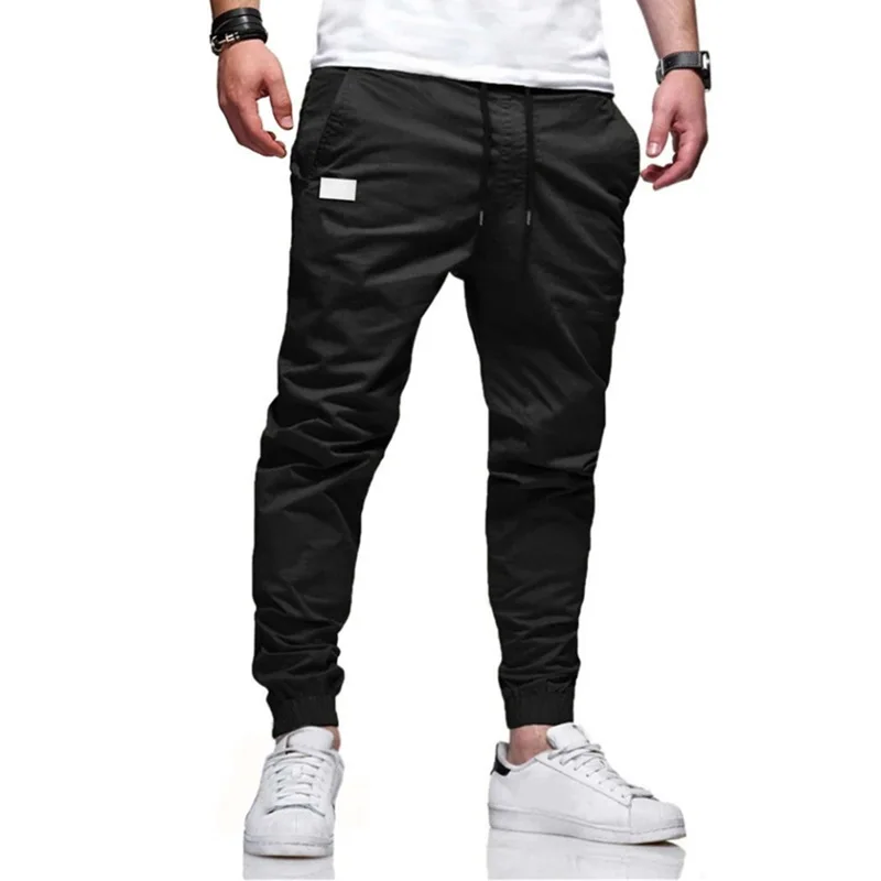 

Y2K New Men's Fashion Black Cargo Pants Vintage Casual Sweatpants High Quality Straight Trousers Pantalones Hombre 바지 Techwear