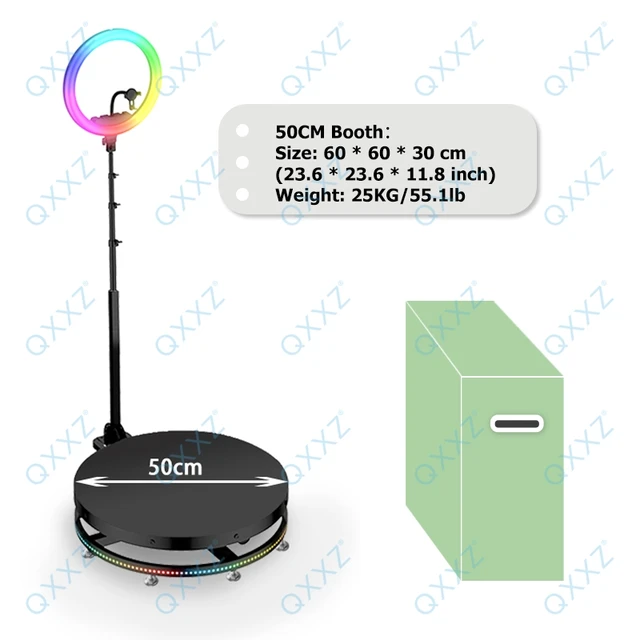 QXXZ 360 Photo Booth Video Slow Motion Auto Rotaty Turntable Camera ...