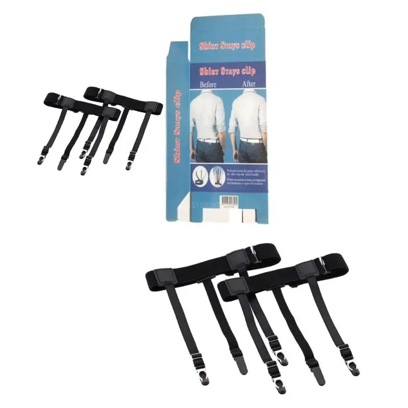 

1pair Shirt Stays for Men Women Elastic Shirt Garters Non-slip Leg Suspenders X4YC