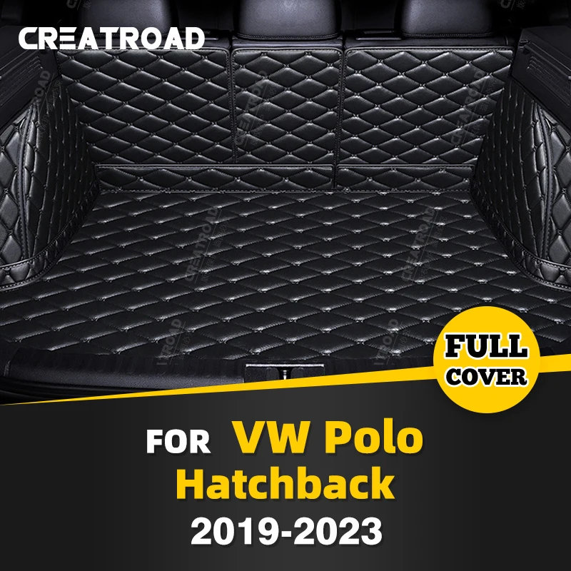 

Коврик для багажника с полным покрытием для VOLKSWAGEN Polo Hatchback 2019-2023 22 21 20, защитная накладка для багажника автомобиля, аксессуары для защиты интерьера