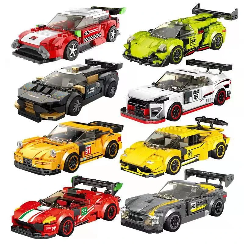 New High Tech Super Sport Car Series Model Bricks MOC Speed Champion