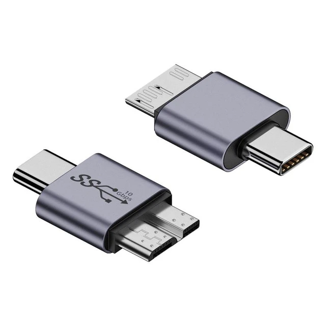 1-2 Adaptadores USB Tipo C. Conector De Conversión De Micro USB A Tipo C.  Transferencia A Alta Velocidad.