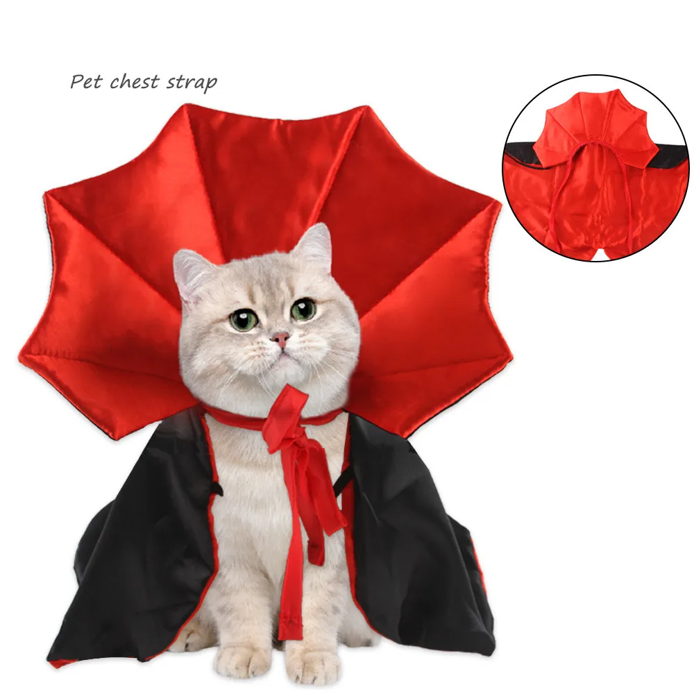 Dog Halloween Costumes,Dog Vampire Cloak Costume Dog Devil Costume Dog
