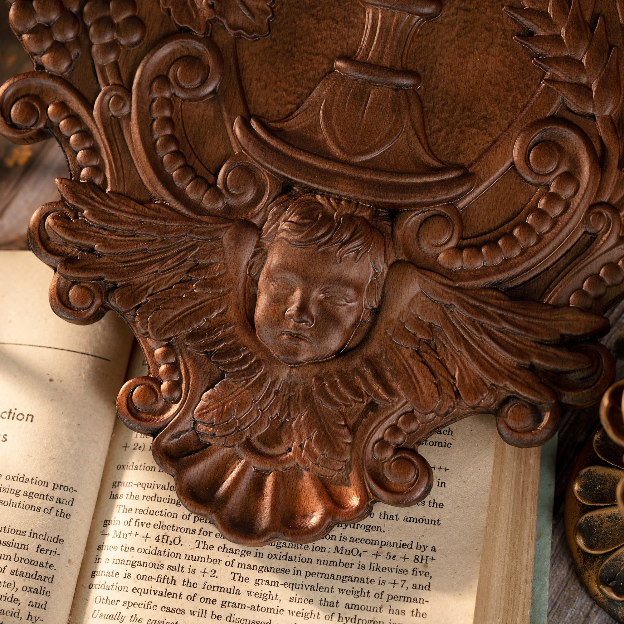 First Communion Carved Wood Medal for Wall Decorations, Holy Communion Gifts, Christian Art