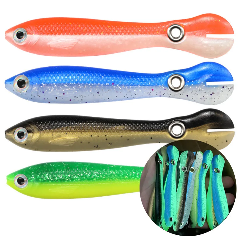 5/10/15PCS Slow Sinking Bionic Swimming Lures Accessory Mock Lure Can Bounce  for Saltwater Luminous Soft Bionic Fishing Lure - AliExpress