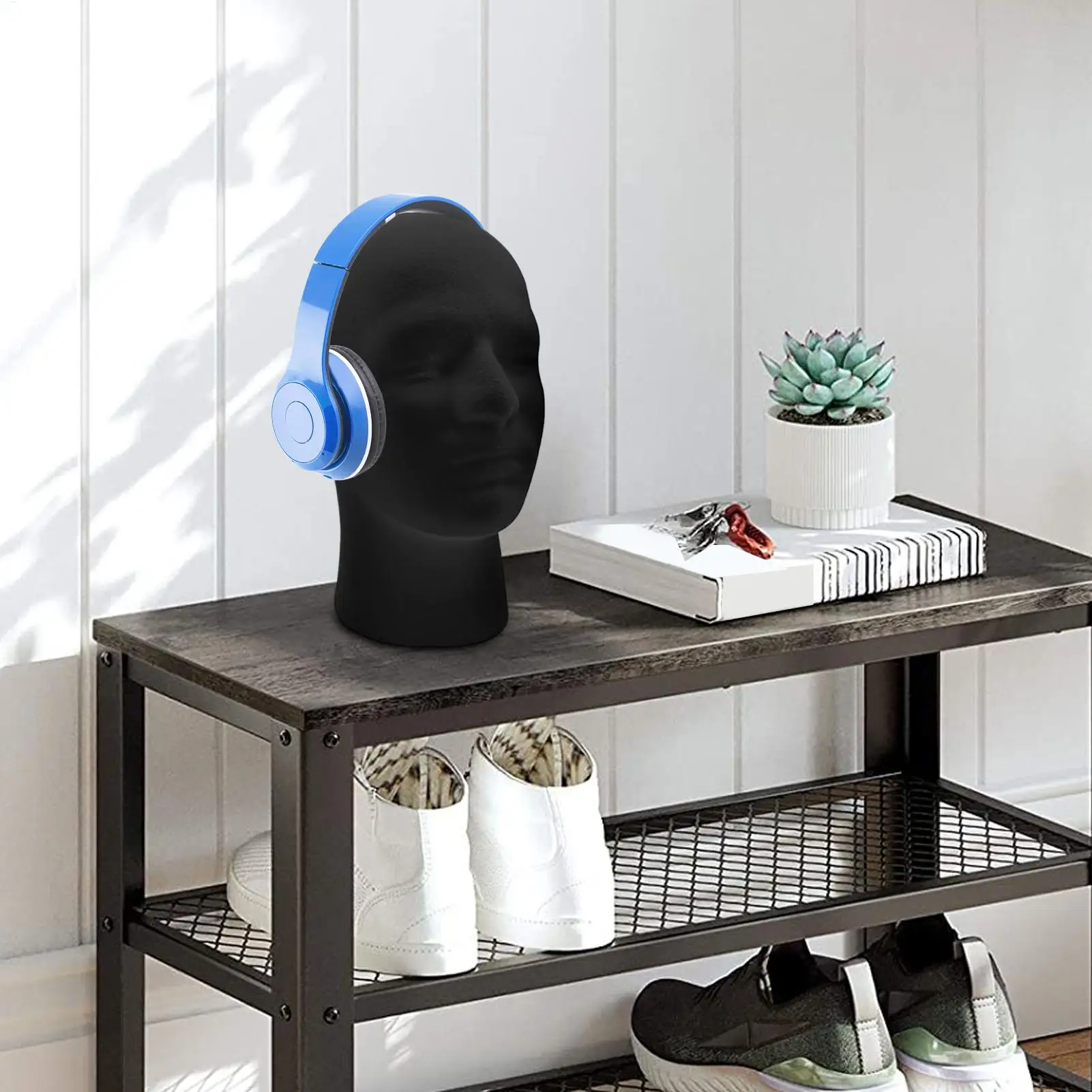 Black Mannequin Head Foam Velvet Mannequin Manikin Head Wig Display Cosmetology Beauty Display Model Rack For Jewelry Hair