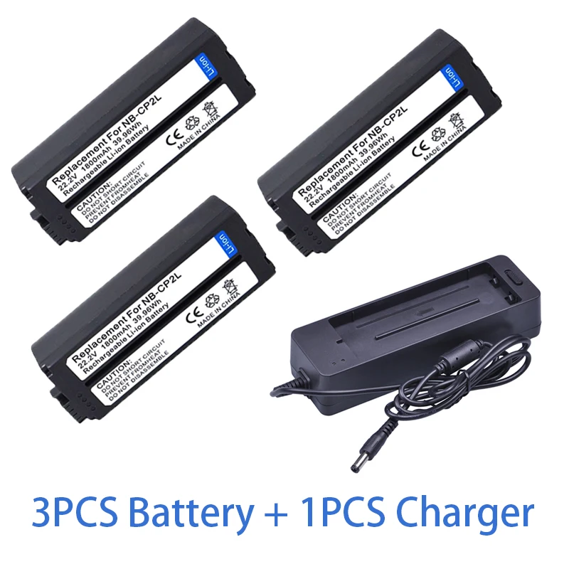 High-Capacity Rechargeable Battery and Charger Set - 1800mAh