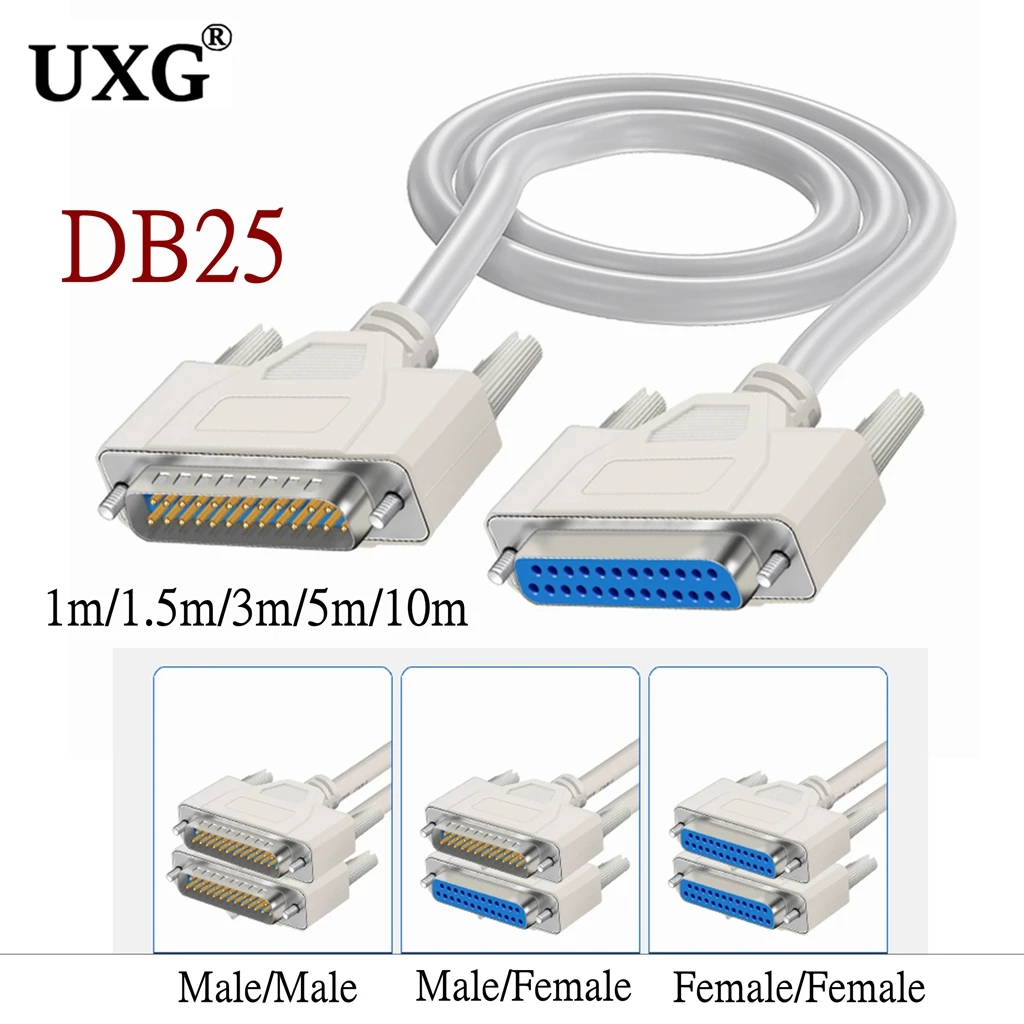 25Pin DB25 Parallel Male to Male Female LPT Printer DB25 MM Cable 1.5M/3M/5M/10M Computer Cable