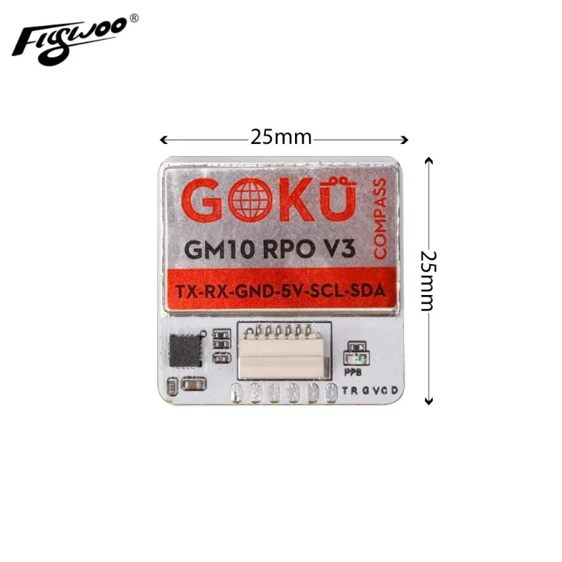 Module FLYWOO GM10 PRO V3 avec boussole GNSS M10050, câbles de connexion et support de montage