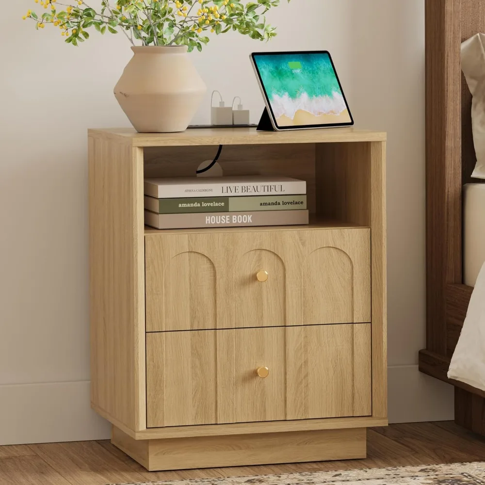 Ljustra Nightstand with Charging Station