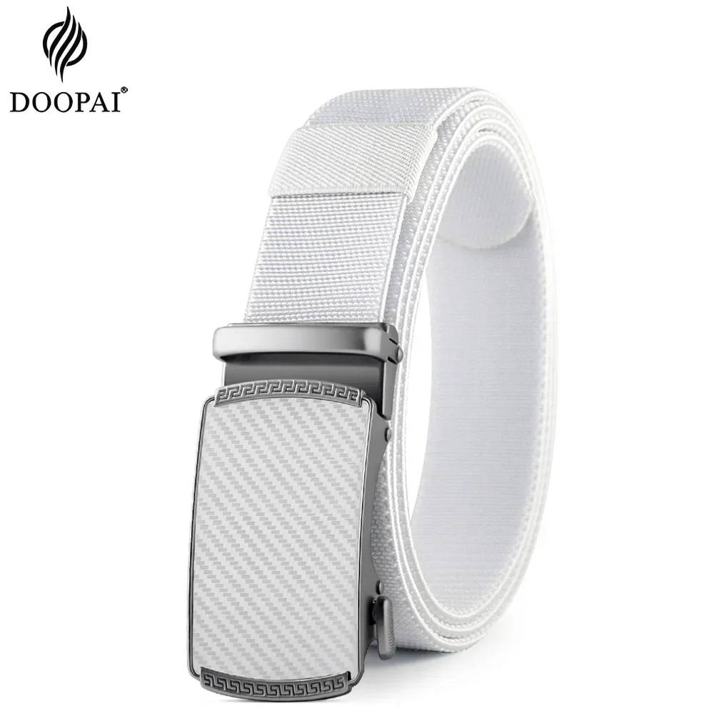 Men's Durable Elastic Tactical Belt with Alloy Automatic Buckle for Outdoor and Casual Wear
