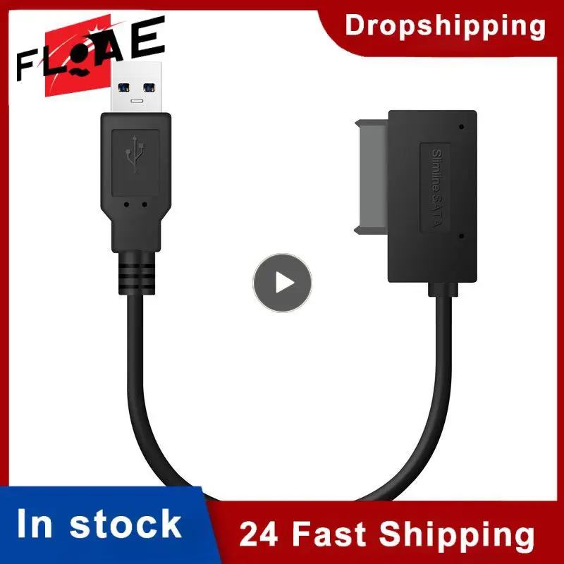 

35cm USB Adapter PC 6P+7P DVD Rom SATA To USB 2.0 Converter Slimline Sata 13 Pin Adapter Drive Cable For PC Laptop Notebook