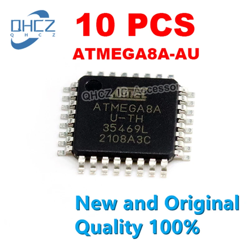 

10pcs/lot ATMEGA8A-AU QFP-32 ATMEGA8A TQFP ATMEGA8 MEGA8A-AU 8A-AU New and Original Microcontroller Chip MCU In Stock