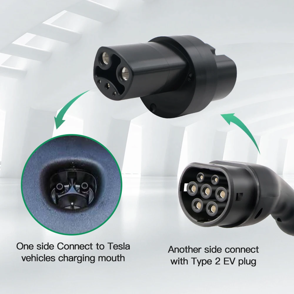 High Speed Charging Adapter Type2 To Tesla Fast Charging 80a Use