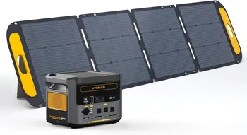 Solar Generator 1500W (3000W Peak) with 220W Solar Panel Included 1548Wh LiFePO4 Power Station with 1500W AC Outlets 1