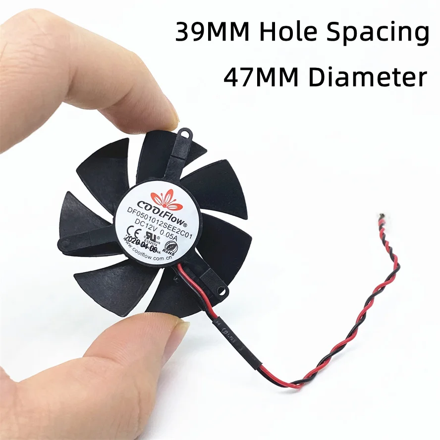 High Quality Ultra Quiet 45MM 47MM Diameter VGA Fan Fan Blade  39mm Hole Spacing 12V 2pin remote control racing brushless speedboat v947 3 blade cnc propeller diameter 47mm aperture 4 76mm customizable