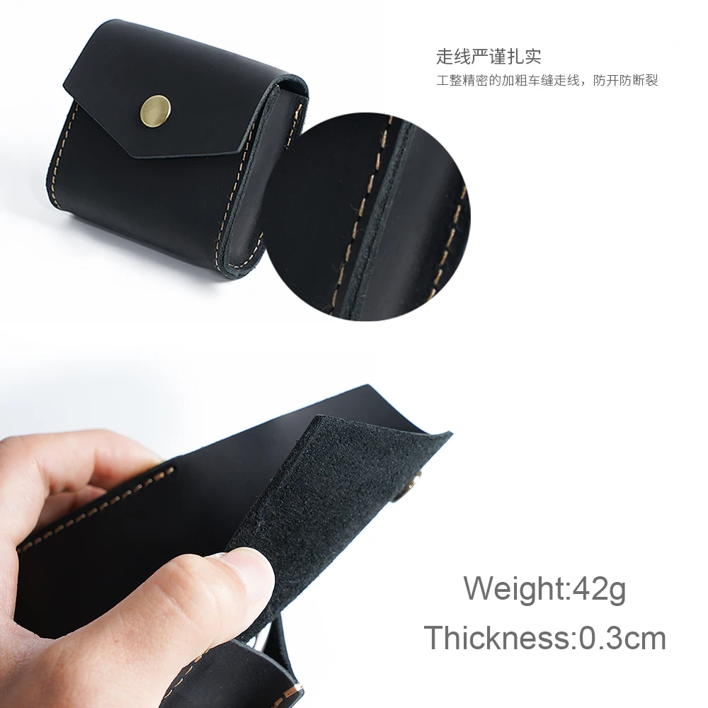Coin Purse Genuine Leather Hasp Small Purse Coin Wallets Crazy Horse Leather Coin Purses Vintage Design Individuation For Women & Men