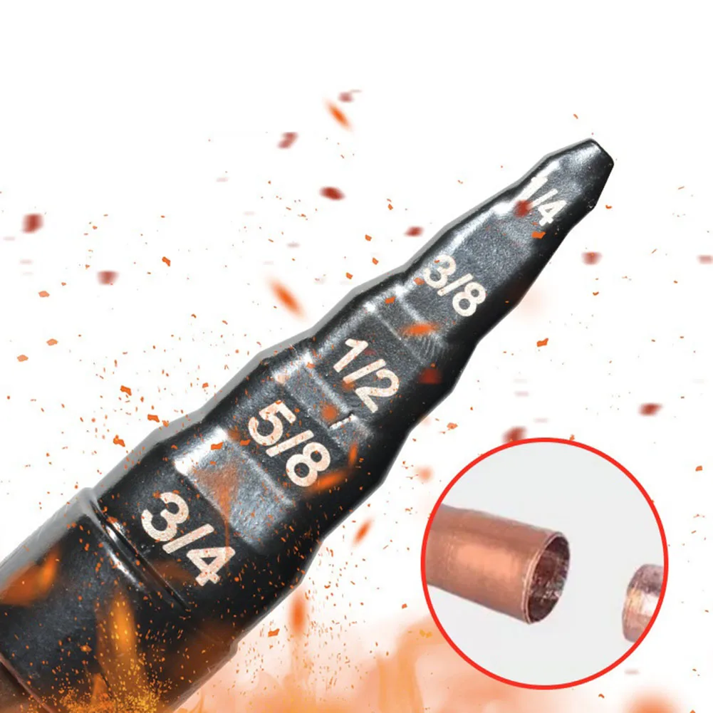 Tube Expander 5 In 1 Copper Tube Expander Air Conditioner Copper Pipe Swaging Tools Hex Shank Electric Drill Bit Flaring Tools