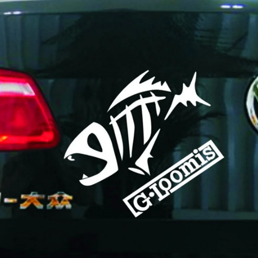 New Skull Fish Go Fishing G Loomis Funny Car Sticker Styling Decal Accessori Auto Per Benz Bmw Audi Ford Opel Seat Renault