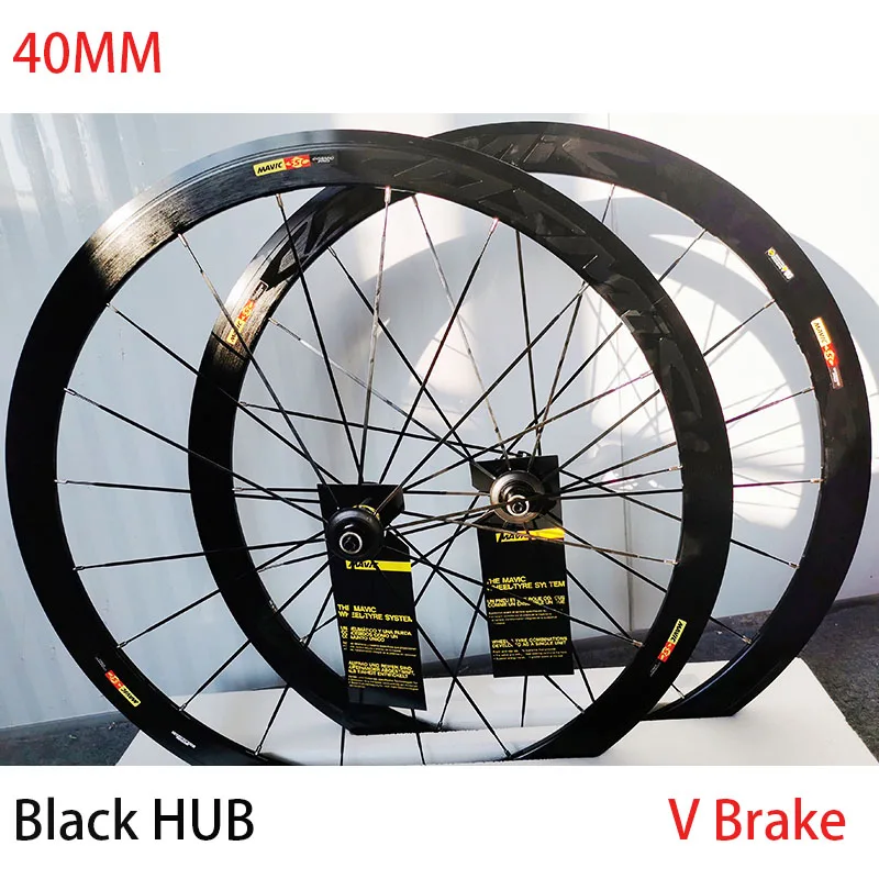 700C Frame Height 40MM All Black Label Road Wheel Pack V/C Lap Brake Straight Pull Bike Wheel Pack Cosmic Elite carbon bike wheelset,bike wheelset,carbon wheelset