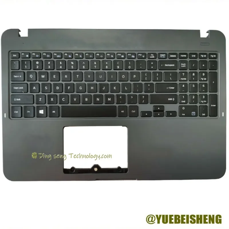 

YUEBEISHENG New/Org For SAMSUNG NP35X0AA 350XAA 351XAA palmest US keyboard upper cover,Gray