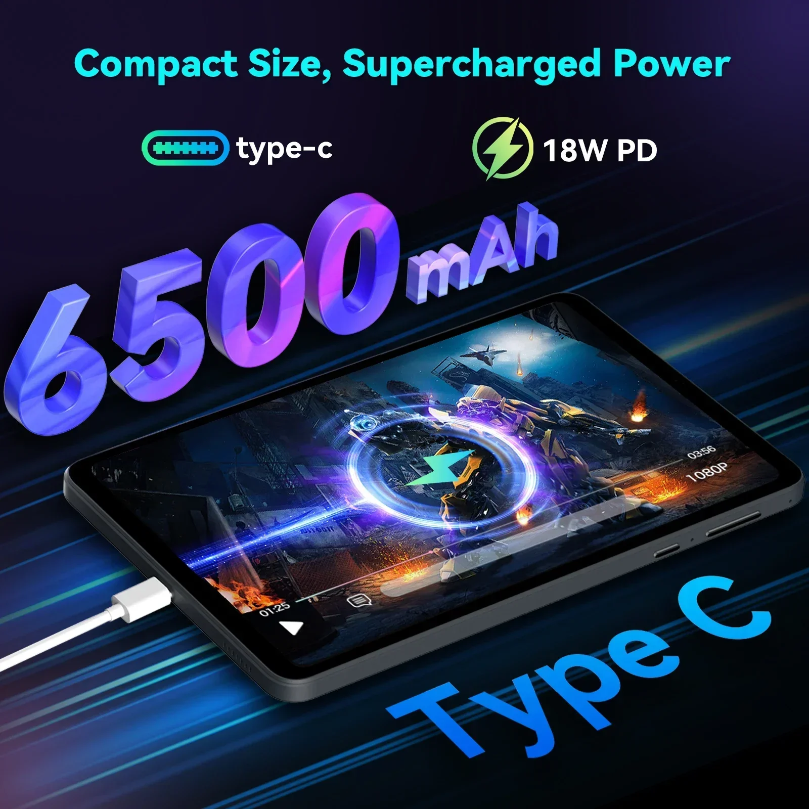 Headwolf FPad7 8 inch Android 15 Tablet 2560x1600, 16GB LPDDR5+