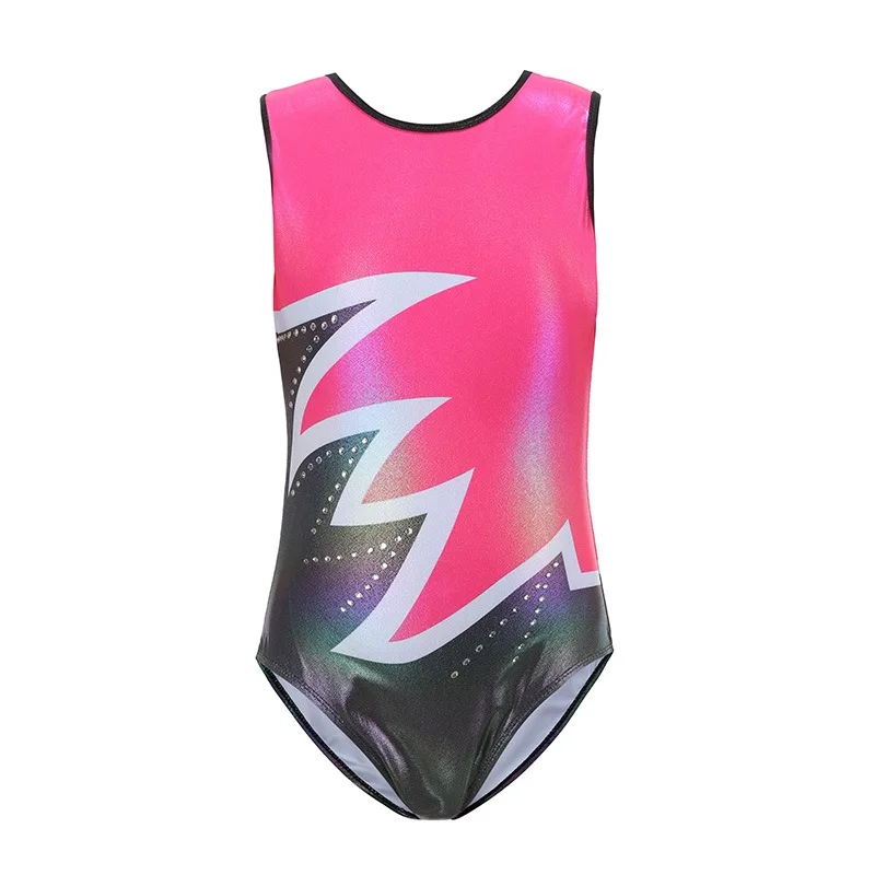 

Children Girls Leotard Sleeveless Ballet Practice Dance Wear Gymnastics Bright Color Body Suit 5-14Y