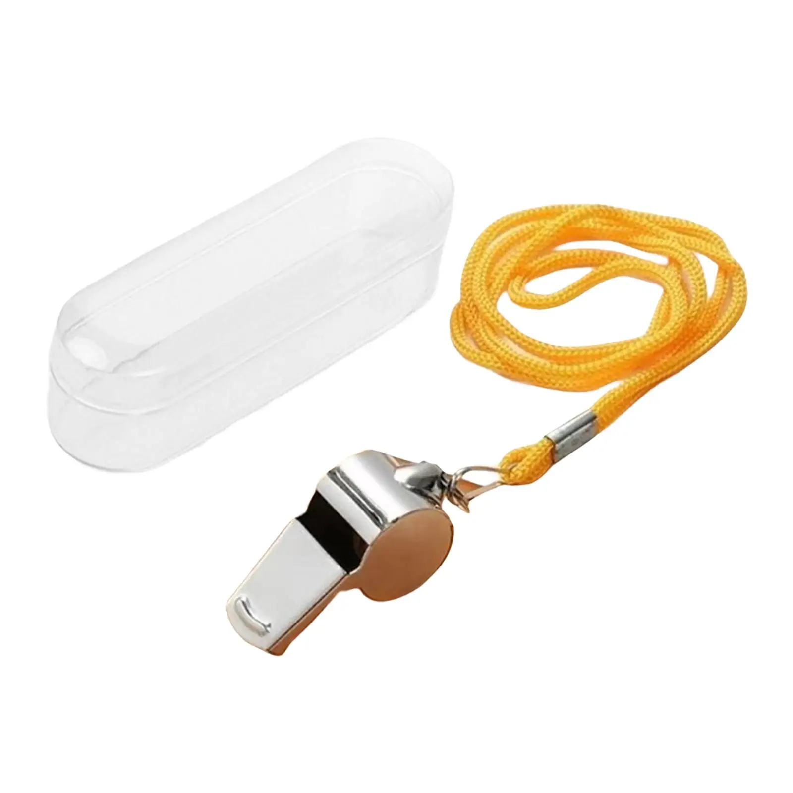 

Stainless Steel Sports Whistles with Lanyard Super Loud Metal Whistle for Volleyball Basketball Football Dog Training Outdoor