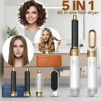 Sèche-cheveux professionnel 5 en 1, brosse à air chaud avec fer à boucler et lisseur pour un coiffage de qualité salon 1