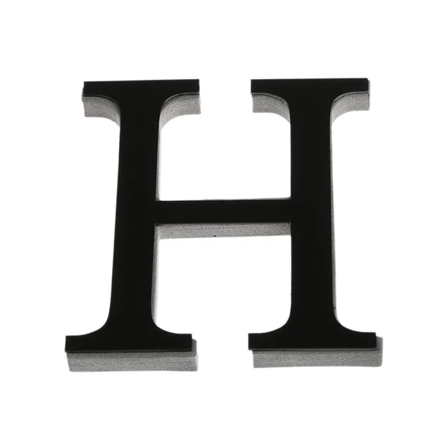 3D Acrylic Wall Ornaments Black Alphabet 73