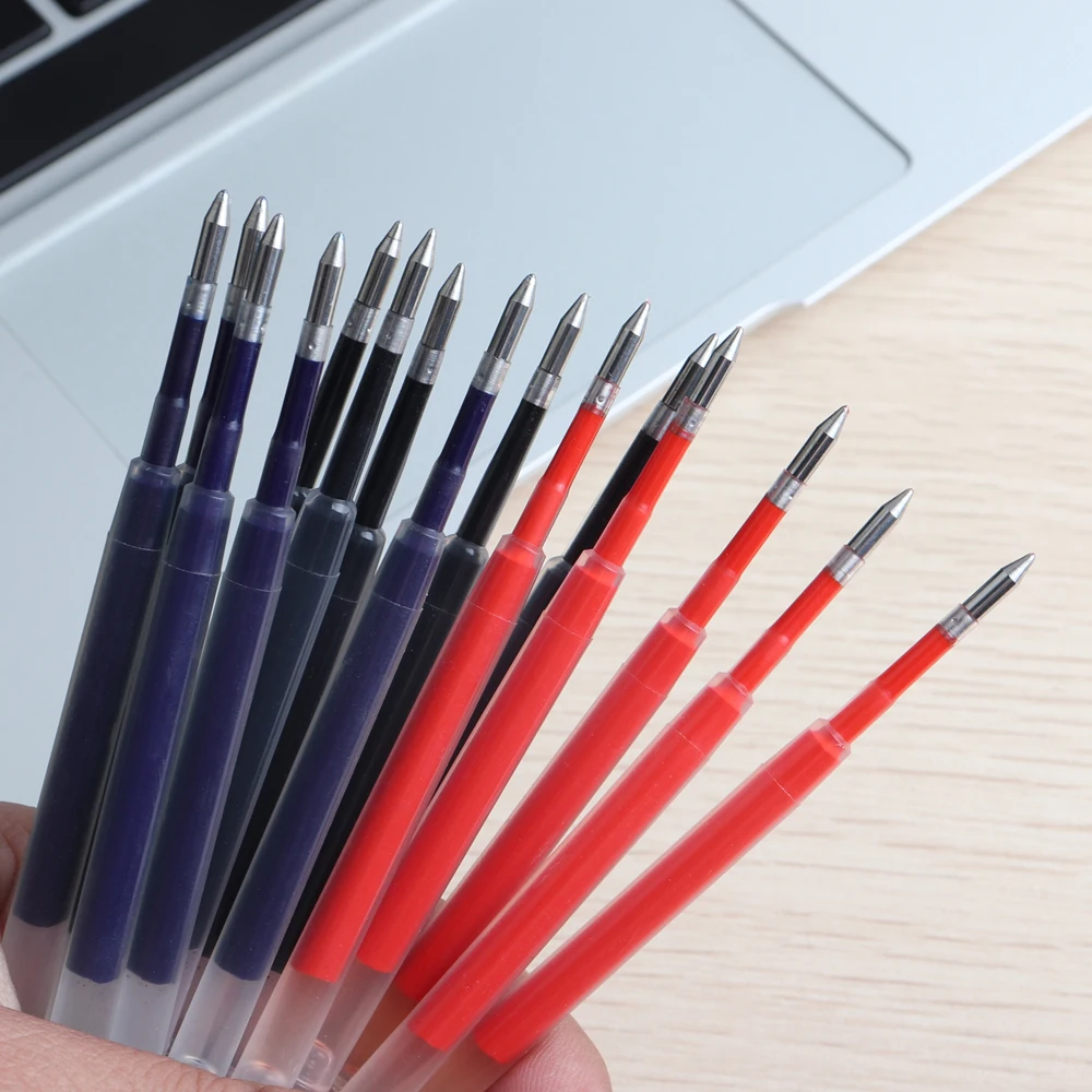 G2 Refill Plastic Gel Pen Refills Length 9.9cm Writing Point 0.5mm Ink Colors Red Black Blue For School 10Pcs Genkky gel pen refills