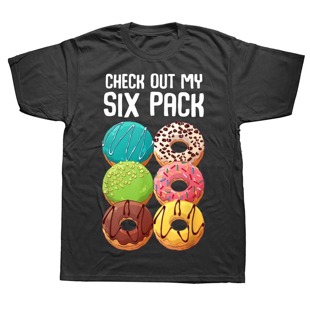Check Out My Six Pack Funny Donut Ab Tee T Shirt Fake Muscle