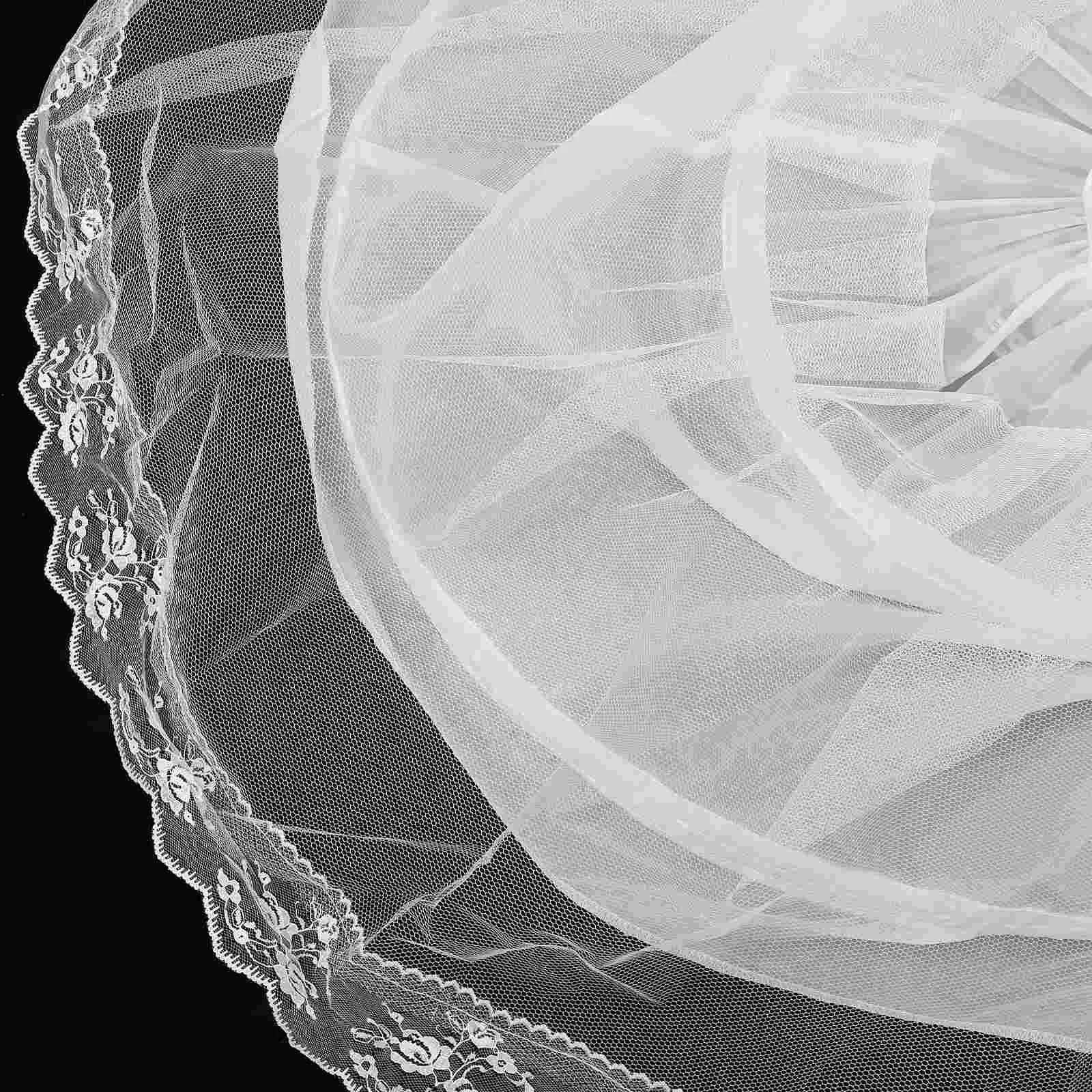 Children's Panniers Short Petticoat Tulle Skirt Vintage Crinoline Dress Polyester Taffeta Lace Underskirt Baby Girl Flower