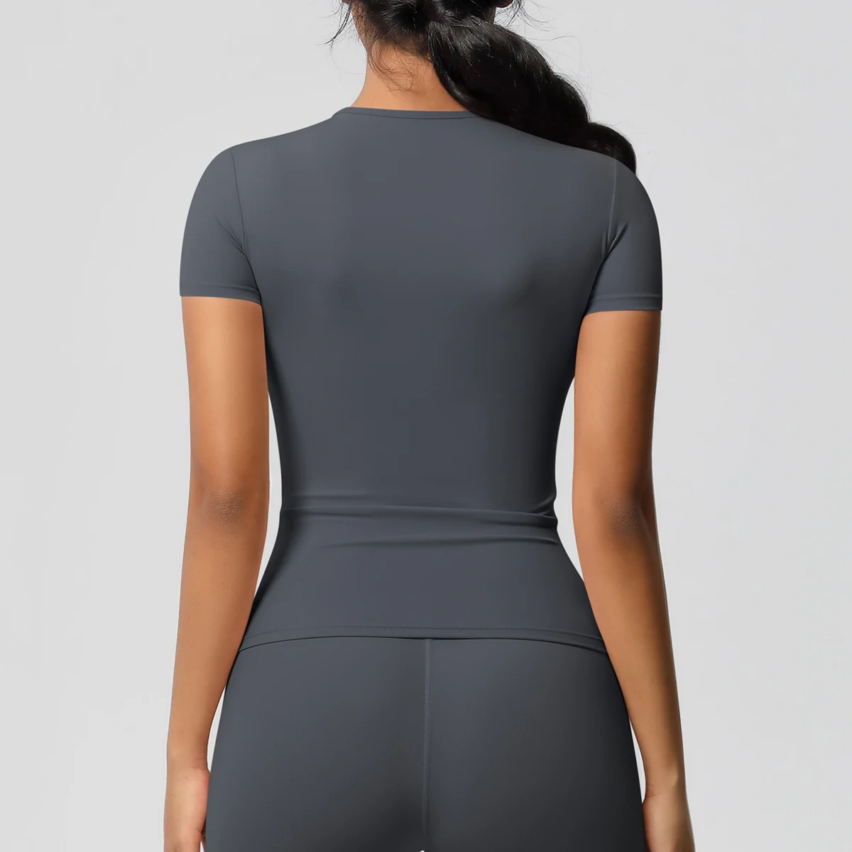 High Elastic Dry Fit Sports Top - Womens Breathable Gym T-Shirt
