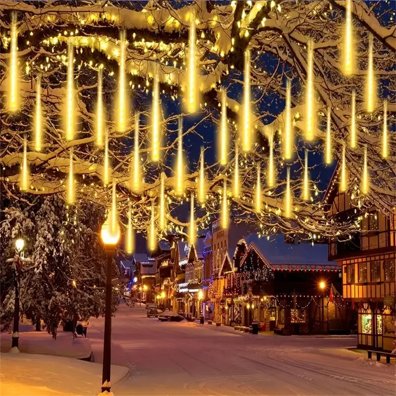 Description Picture 3 of item32/24/16/8Tube Outdoor LED Meteor Shower String Lights for Street Garland Wedding Christmas Decorations for Home Navidad 2025
