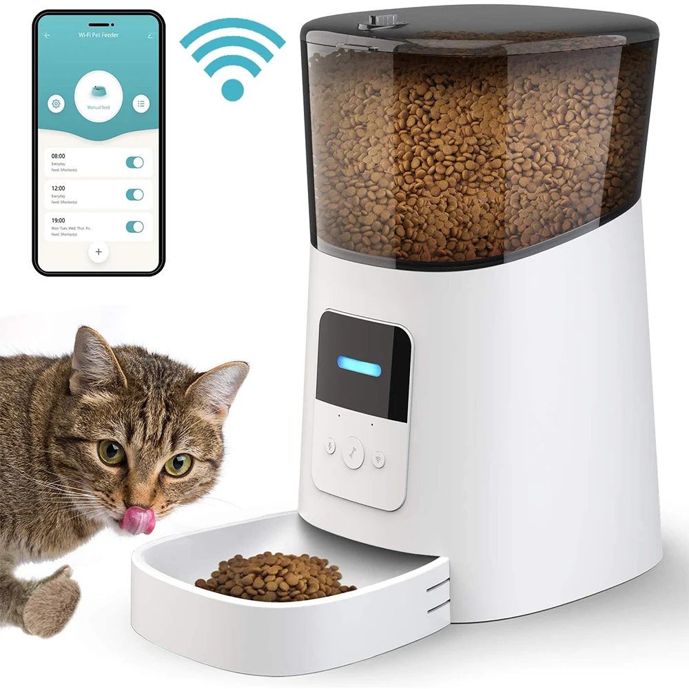 

Dropshipping 6L Timed Clever Pet Feeder Smart Wifi Adjustable Food Pet Feeder For Small Pet
