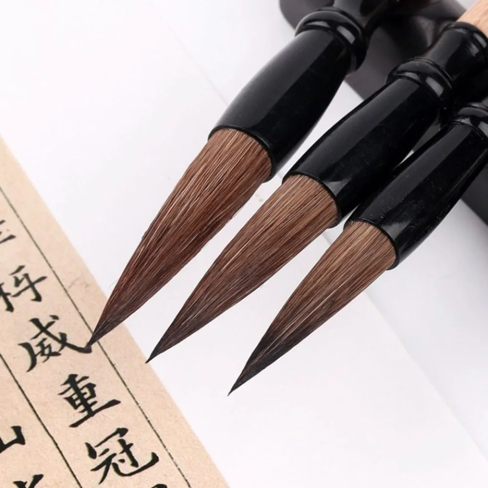 

Oil Watercolor Chinese Calligraphy Brush Oil Painting Mousefur Art Paint Brush Traditional Wood Scriptures Writing Brush Class