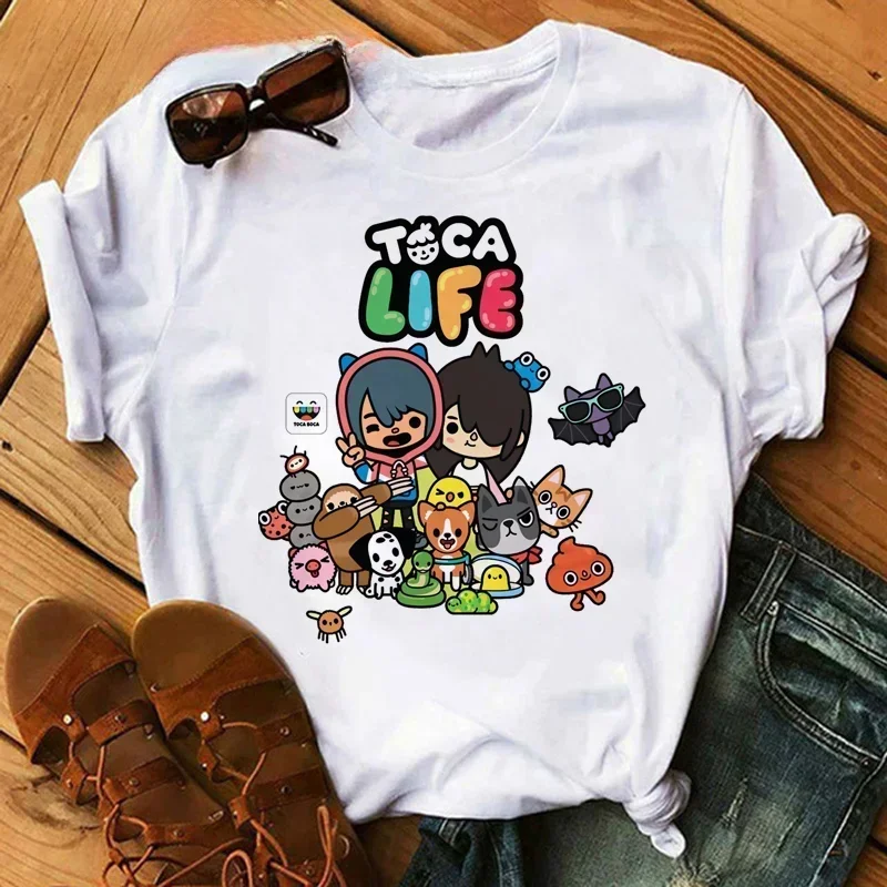 2025 Toca Life World Print Children T Shirt Summer Cotton Casual Tshirt Kid Boy Girl Clothes Toca Boca Game Graphic Top Baby Tee 3