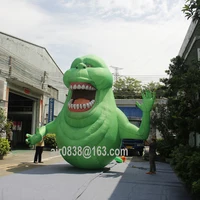 9m 30ft Giant Inflatable Green Monster With Led Lights Large Inflatable Slimer Ghost Cartoon Character For Halloween Decoration 2
