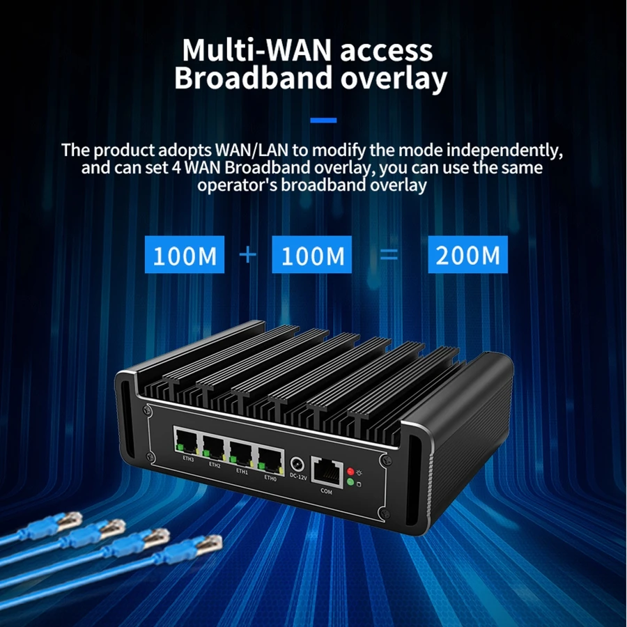 11th Gen i7 1165G7 1195G7 i5 Mini PC 4xLAN 2.5G Intel i226-V