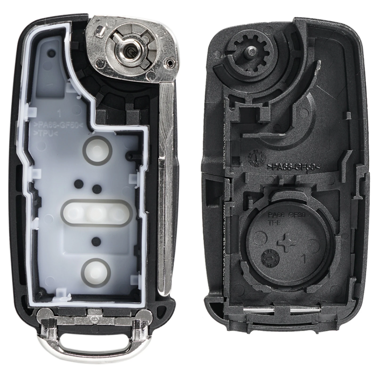 2 3-Tasten-Auto-Fernbedienungs-Schlüsselanhänger-Gehäuse für Volkswagen Golf MK6 Polo Beetle Tiguan Touran Passat Caddy Jetta Eos Scirocco – Detail 6