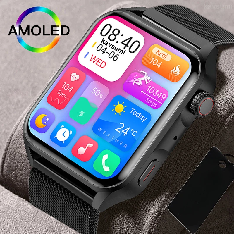 

2024 HK95 Ultra Smartwatch Men Women NFC AMOLED Screen Smart Watch Bluetooth Call Blood Oxygen Heart Rate Sport Waterproof Watch