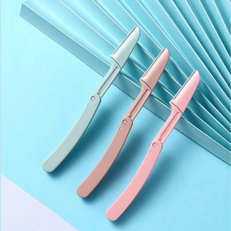 Berbeni Eyebrow Knife Three Set Eyebrow Knife Folding Women's Eyebrow Knife Beauty Makeup Tool Eyebrow Knife 2
