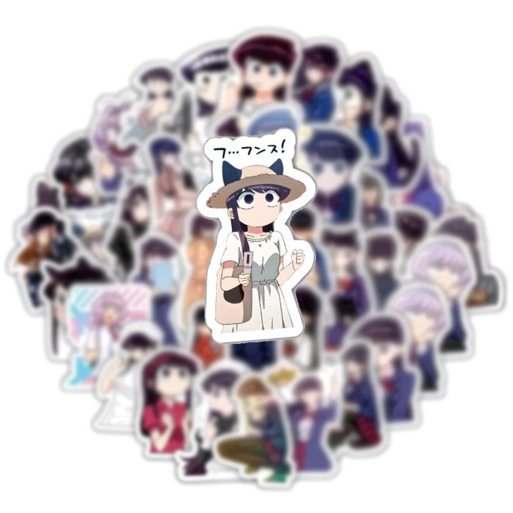 Komi Can't Communicate Anime Stickers Komi Shoukok Tadano Sticker Scrapbooking Luggage Suitcase Kawaii Yamai Dec 10/30/60/120pcs