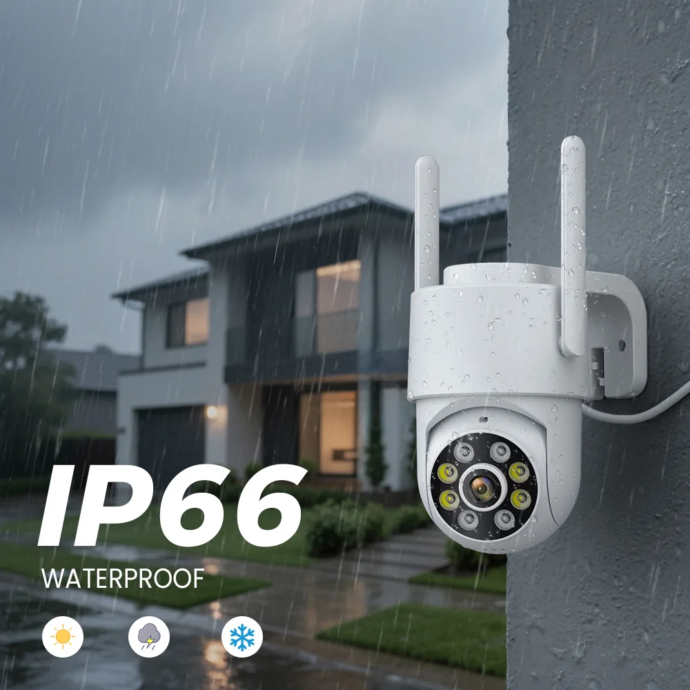 4MP 2K PTZ Wifi ī޶ ICsee HD ߿  ī޶ IP66  ߰  ü  ˶ Ȩ  ī޶