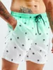 Summer Men's Beach Short Coconut Tree Drawstring Men's swim Trunks Elastic Waist 3D Print Gradient Breathable Short Streetwear 1